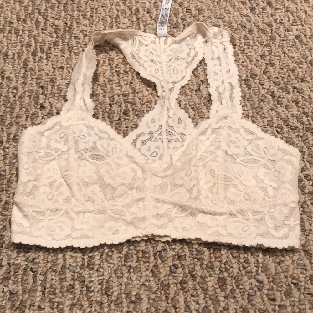 S Cream free people never worn bralette